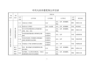 十项公开基本目录内
