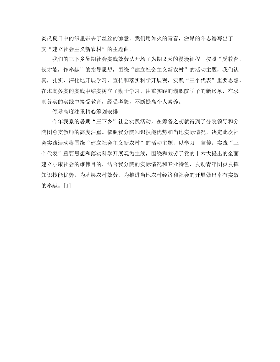 暑期大学生三下乡活动策划书范文方案 _第2页