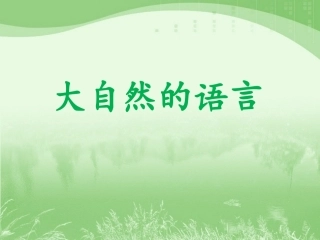 《大自然的语言》参考课件1第一课时