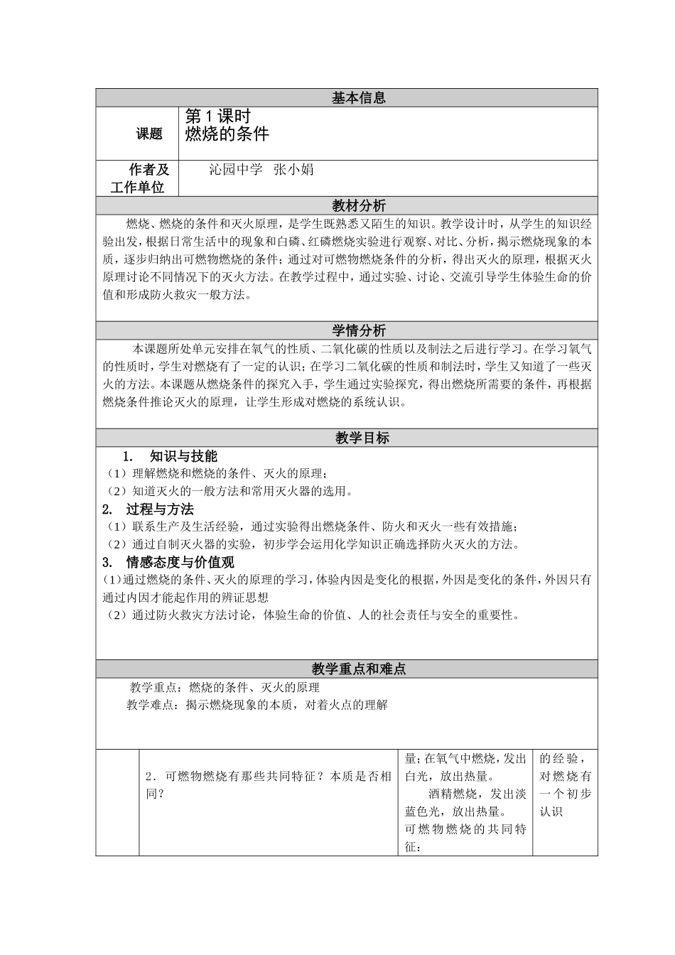 燃烧的条件三案设计_第3页