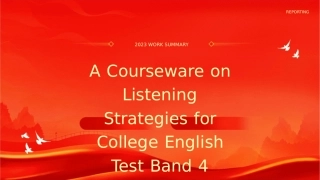 大学英语四级考试听力策略课件