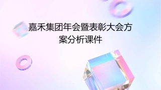 嘉禾集团年会暨表彰大会方案分析课件