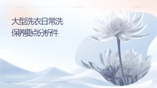 大型洗衣设备日常洗涤保养要点分析课件
