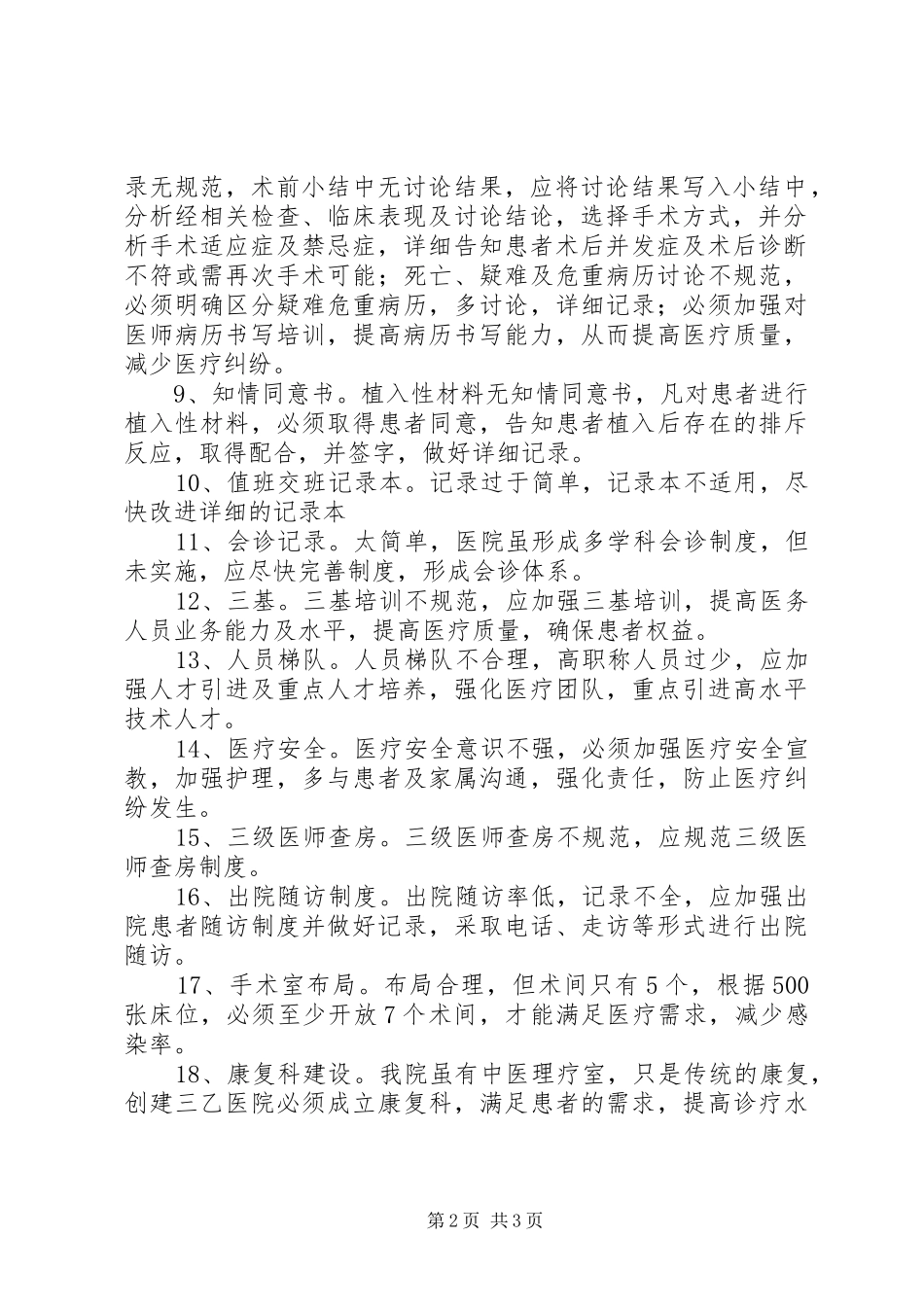 医院大巡查医疗管理自查总结 _第2页