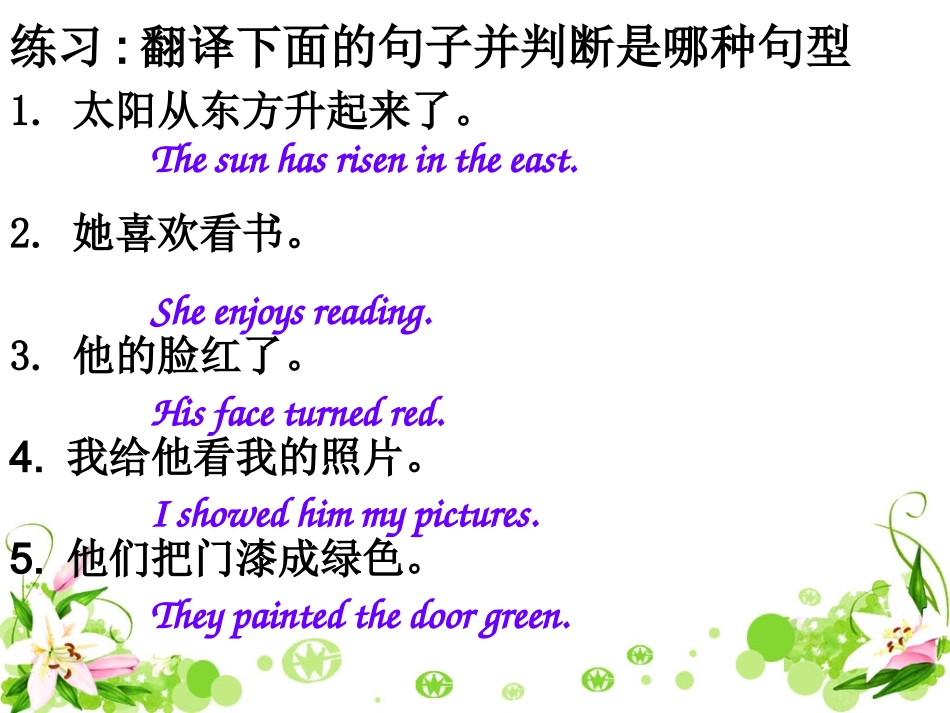简单句五种基本句型_课件_第2页
