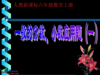 人教新课标数学六年级上册《一般的分数、小数应用题（一）》PPT课件