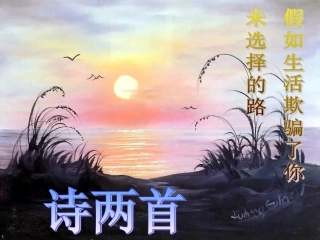《诗两首：假如生活欺骗了你、未选择的路》课件（21页）
