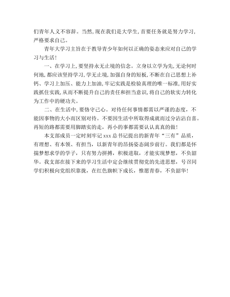 青年大学习心得体会 _第2页