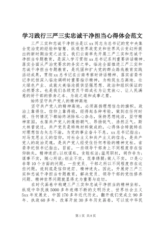 学习践行三严三实忠诚干净担当体会心得范文