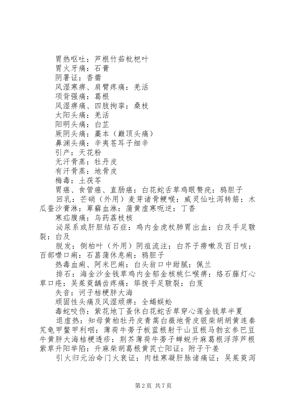 中药学纵向总结 _第2页