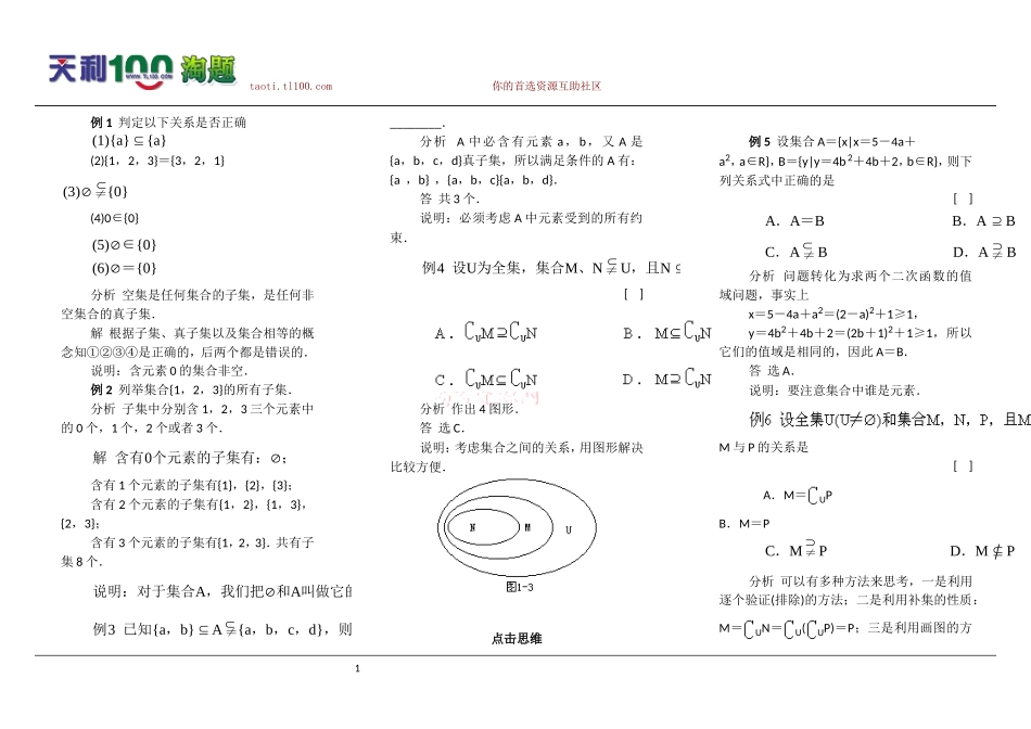 高中数学经典例题100道_第1页