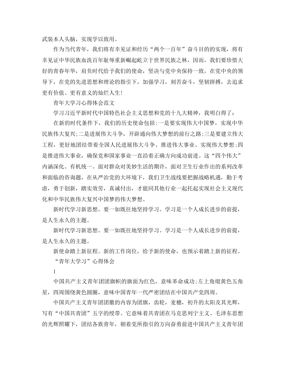 青年教师十九大学习参考心得体会-青年大学习主题团日活动参考心得体会 _第2页