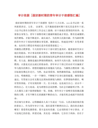 审计依据 [做好新时期的青年审计干部感悟汇编] 