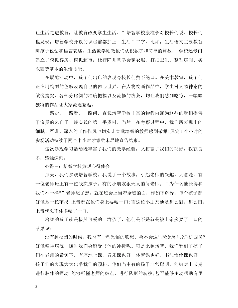 培智学校参观心得体会范文 _第3页