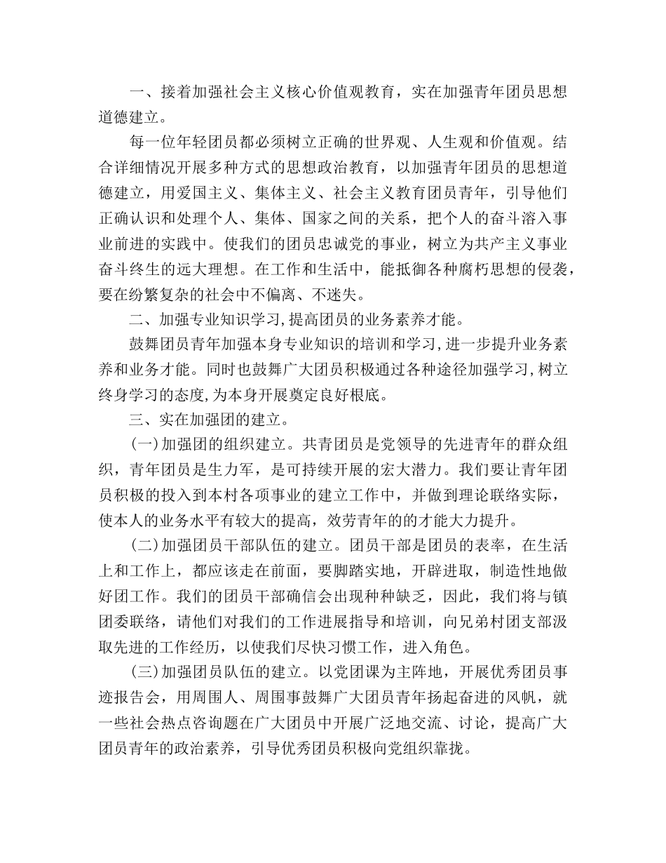 农村团支部工作参考计划范文 _第3页