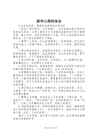 游学心得的体会