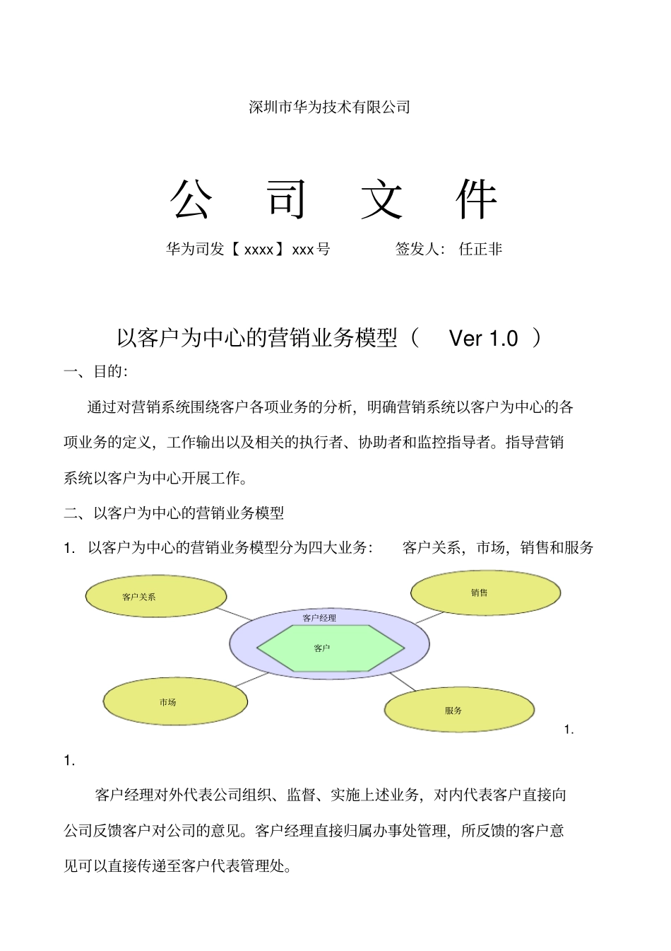 华为公司营销业务模型_第1页