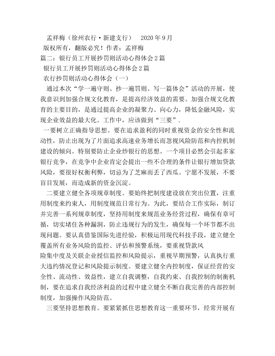 农行抄罚则心得体会 _第3页