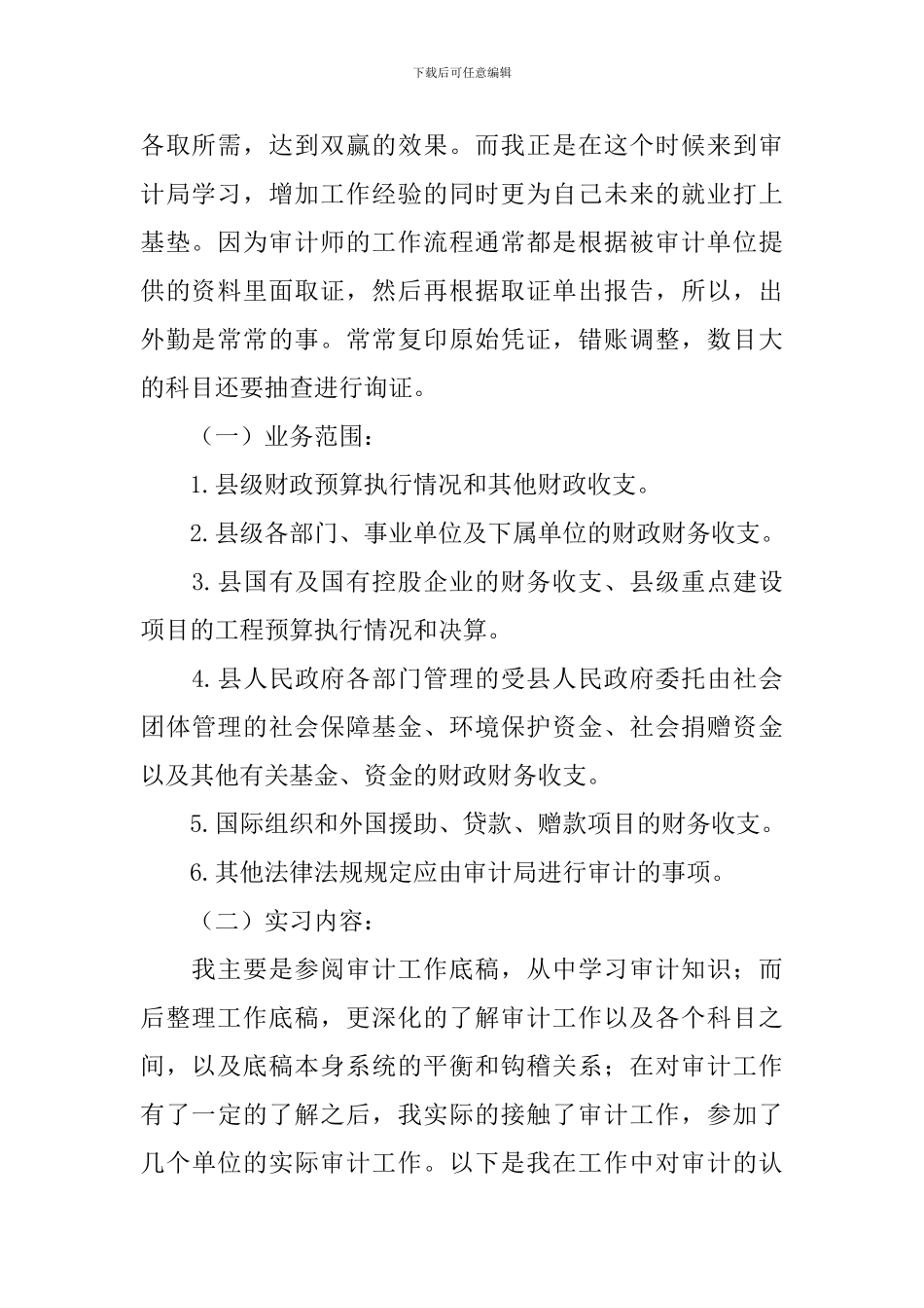 大学生审计实习报告模板三篇_第2页