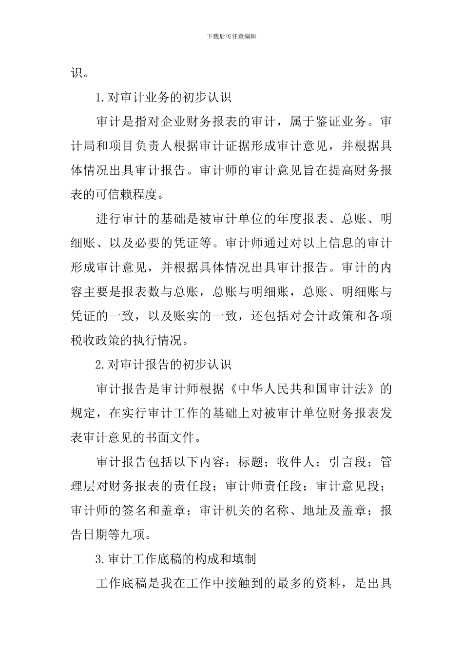 大学生审计实习报告模板三篇_第3页