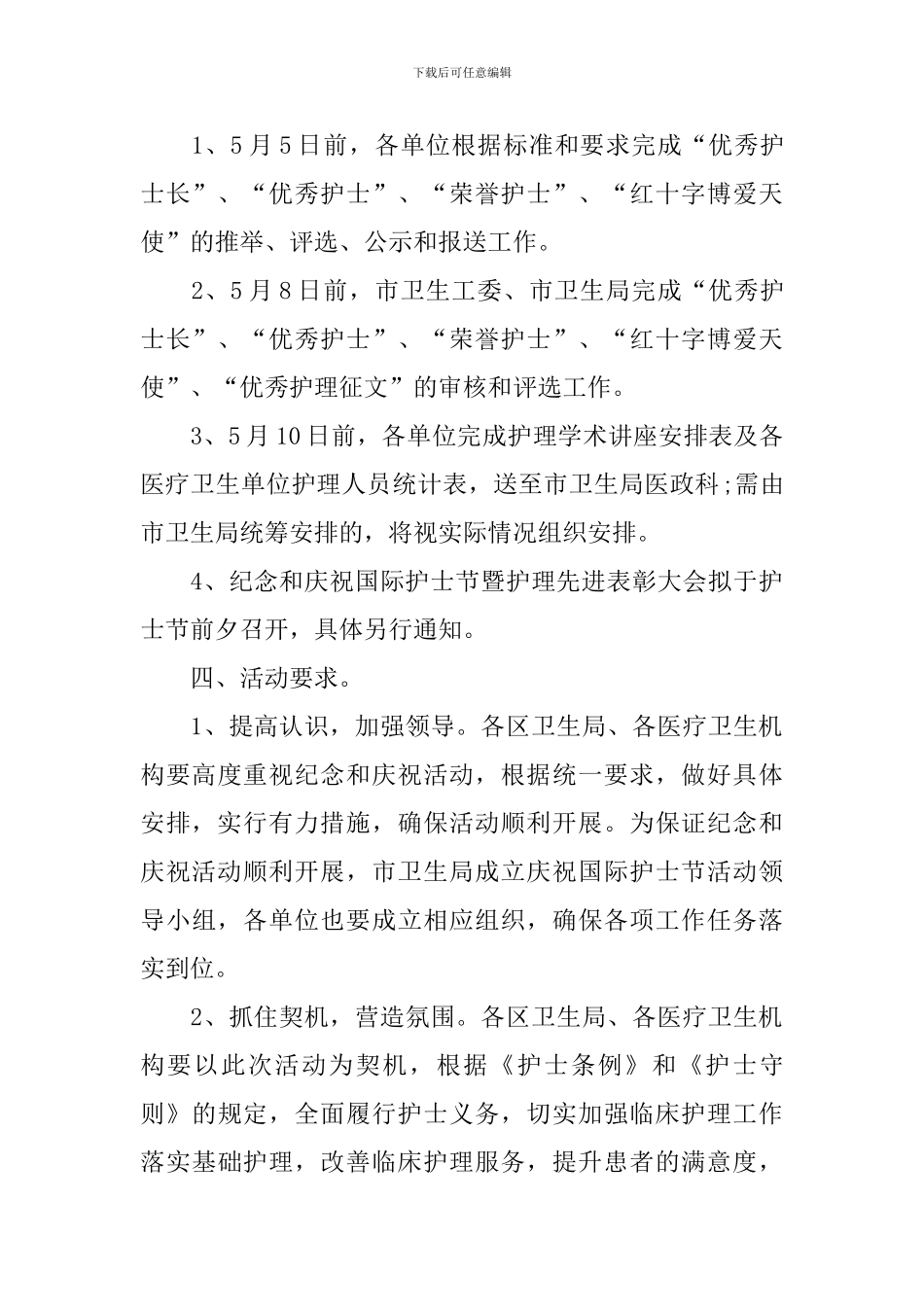 2024国际护士节110周年活动方案_第3页