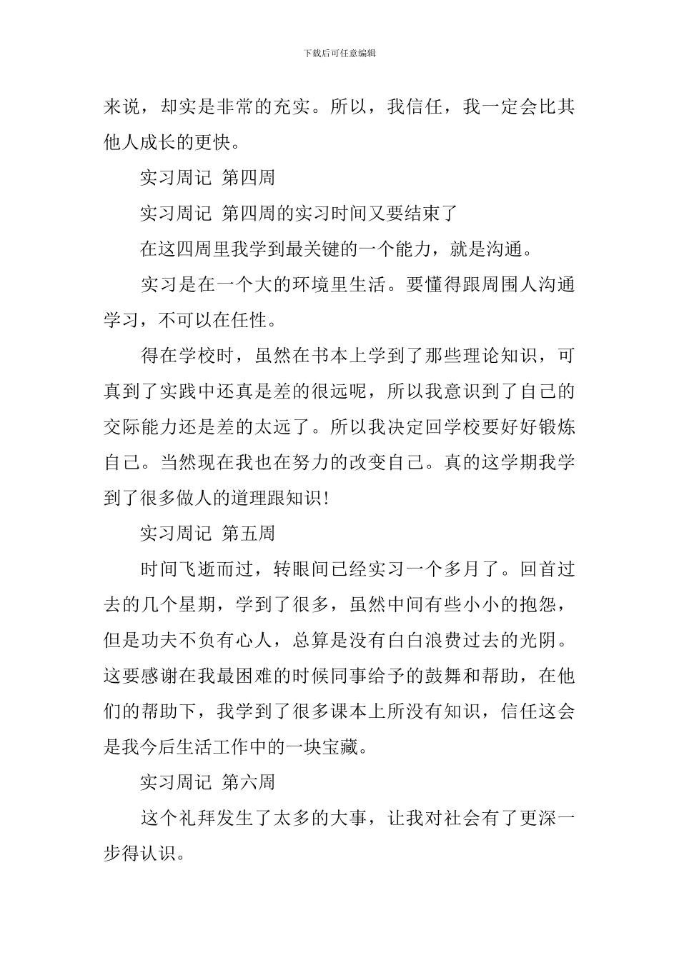 关于物流管理实习周记7篇_第3页