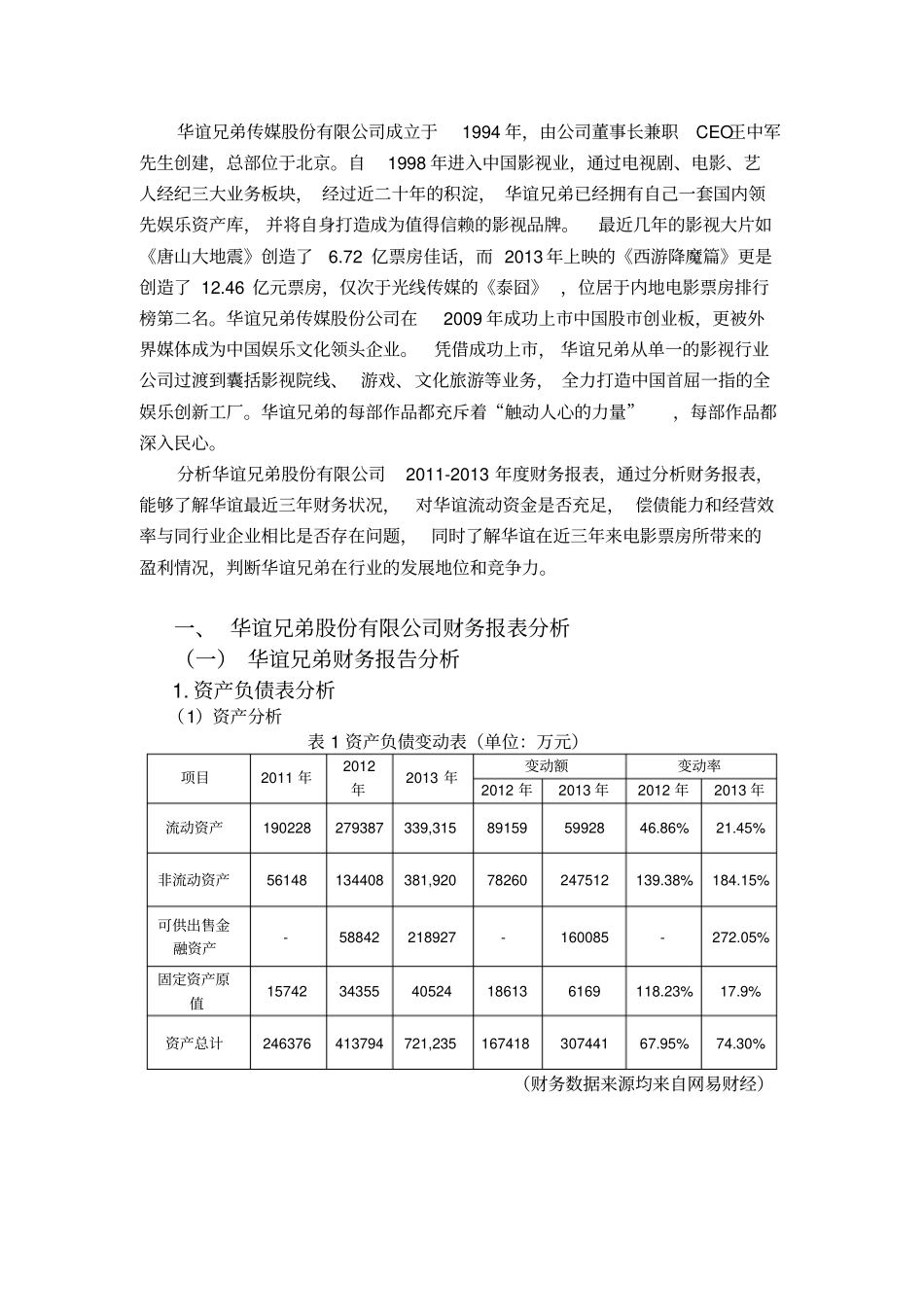 华谊兄弟财务报表存在问题的建议_第1页