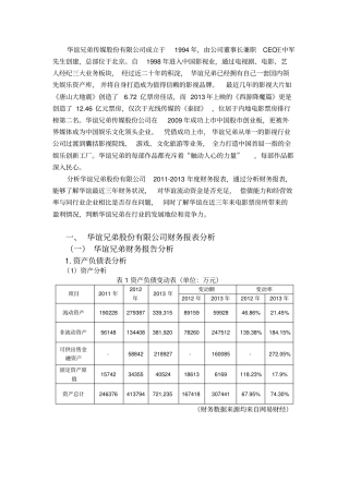 华谊兄弟财务报表存在问题的建议