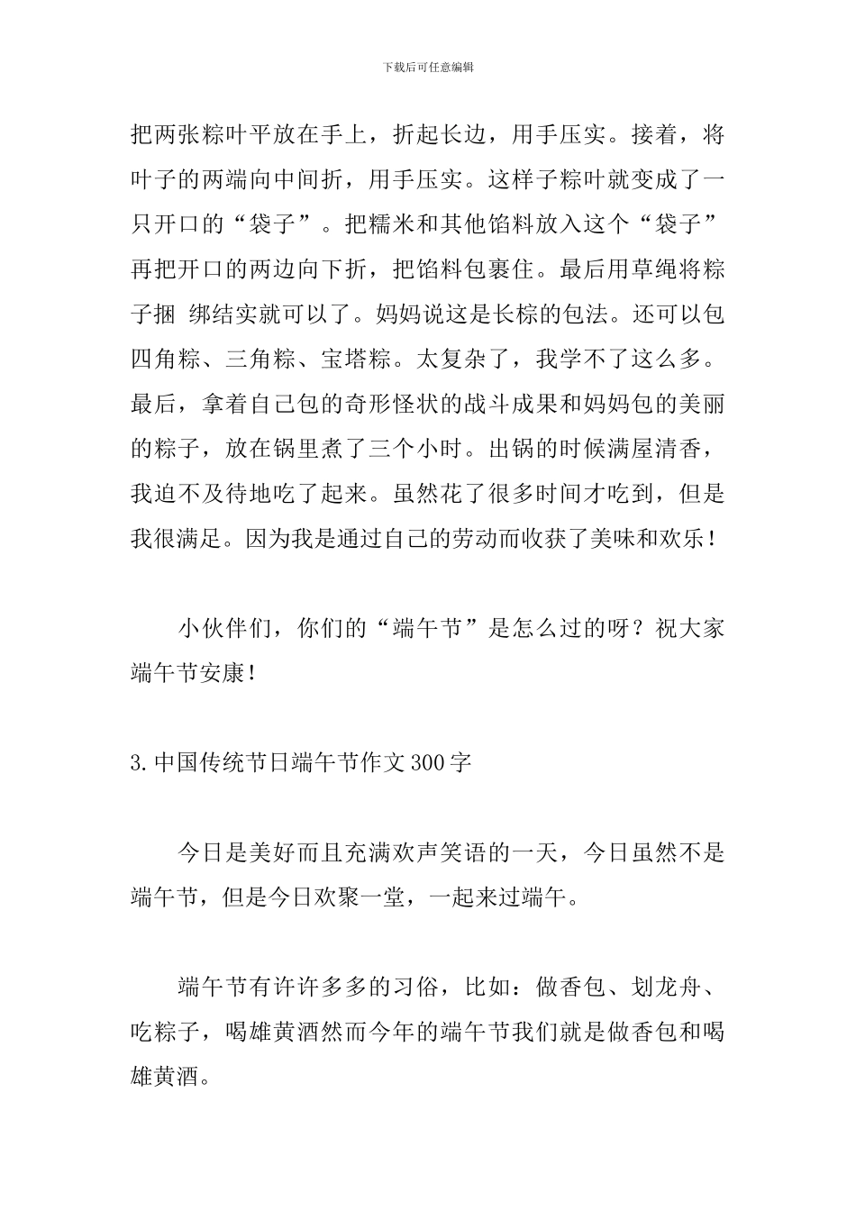 中国传统节日端午节作文300字5篇_第3页