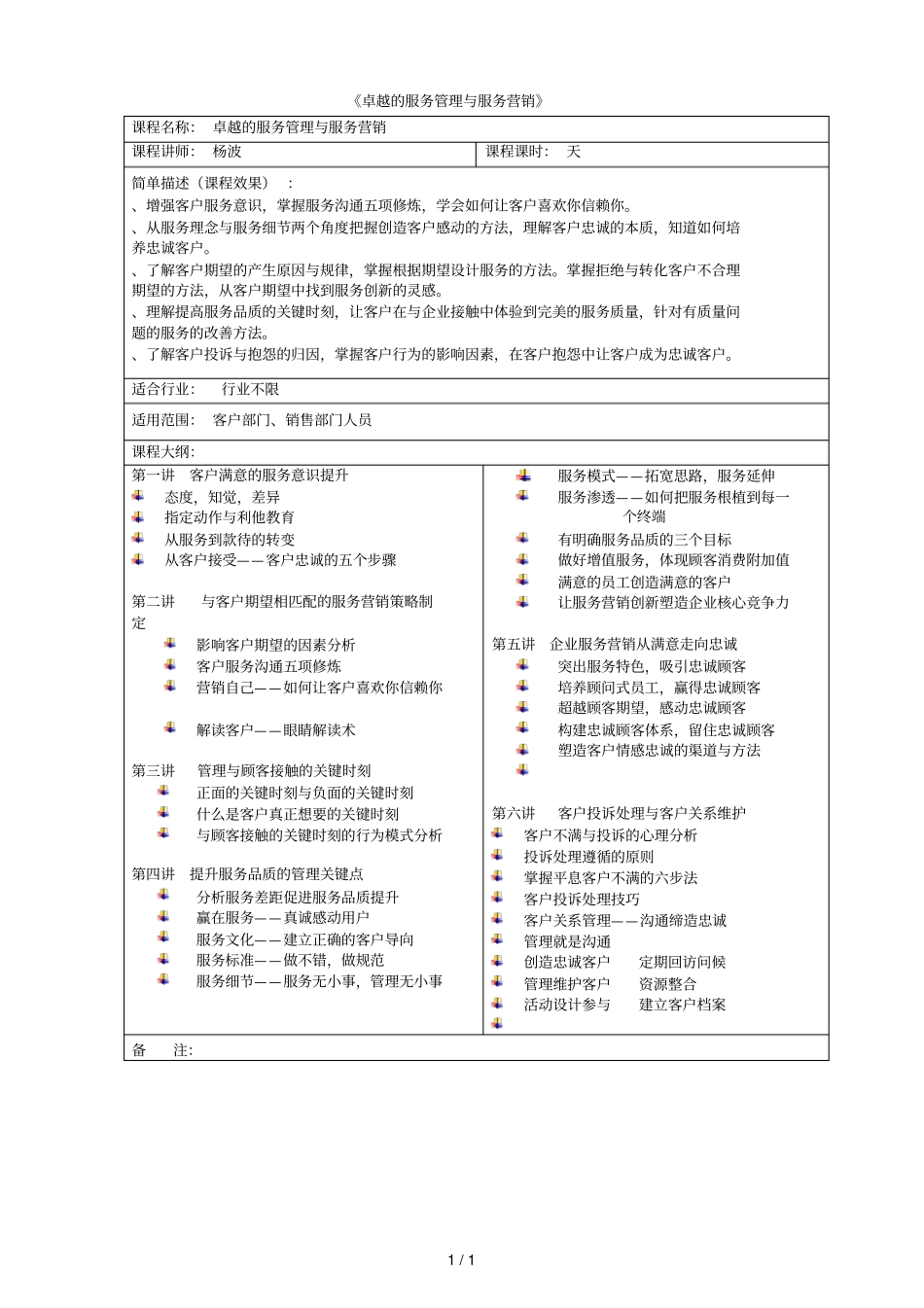 卓越的服务管理与服务营销_第1页