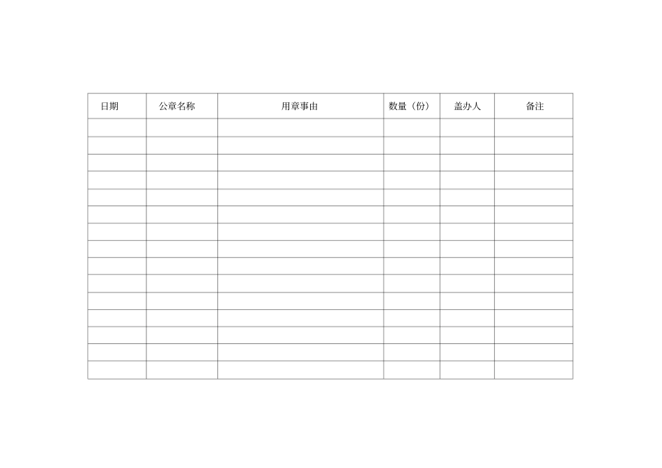 单位公章使用登记表最新版_第1页