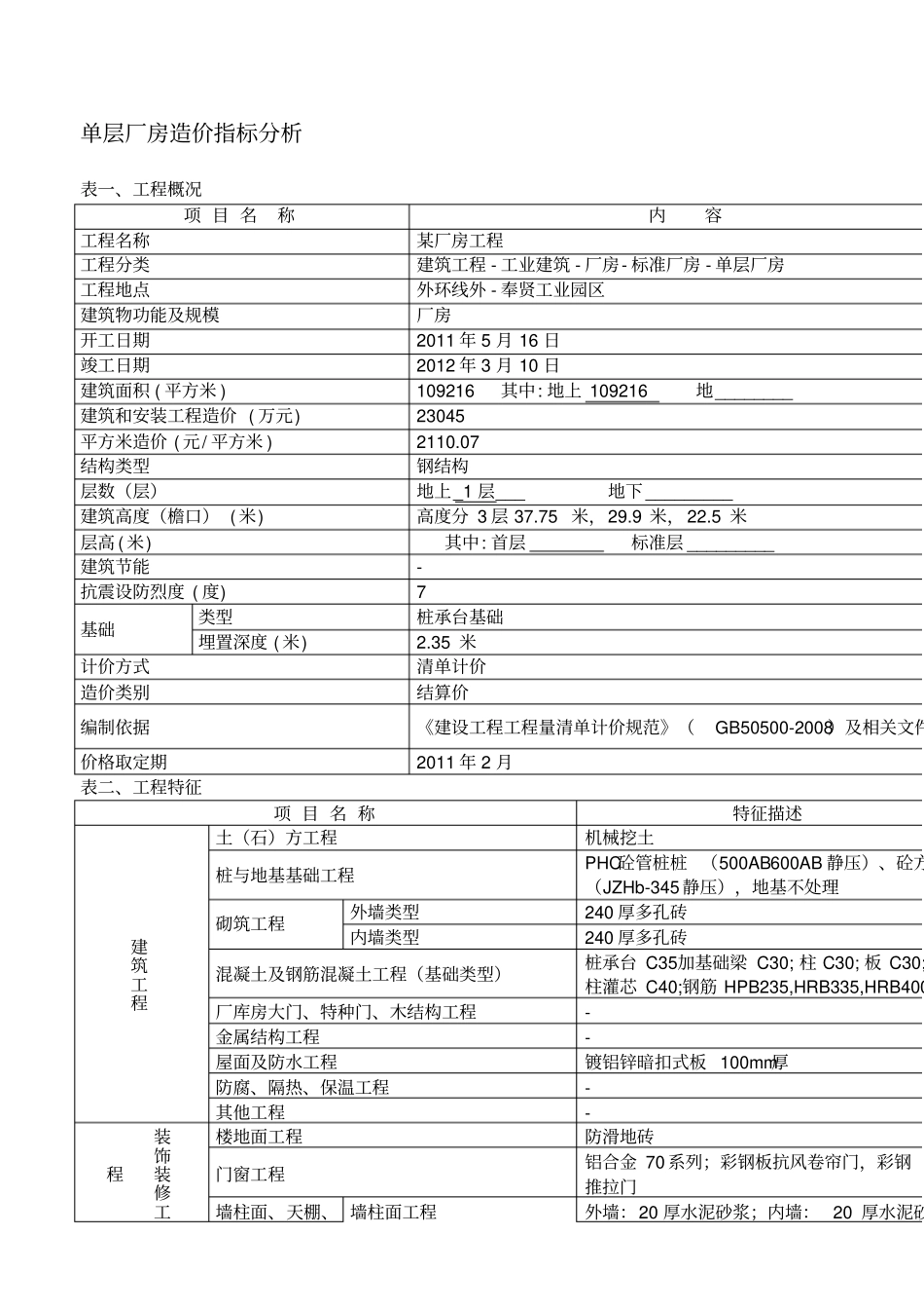 单层厂房造价指标分析_第1页