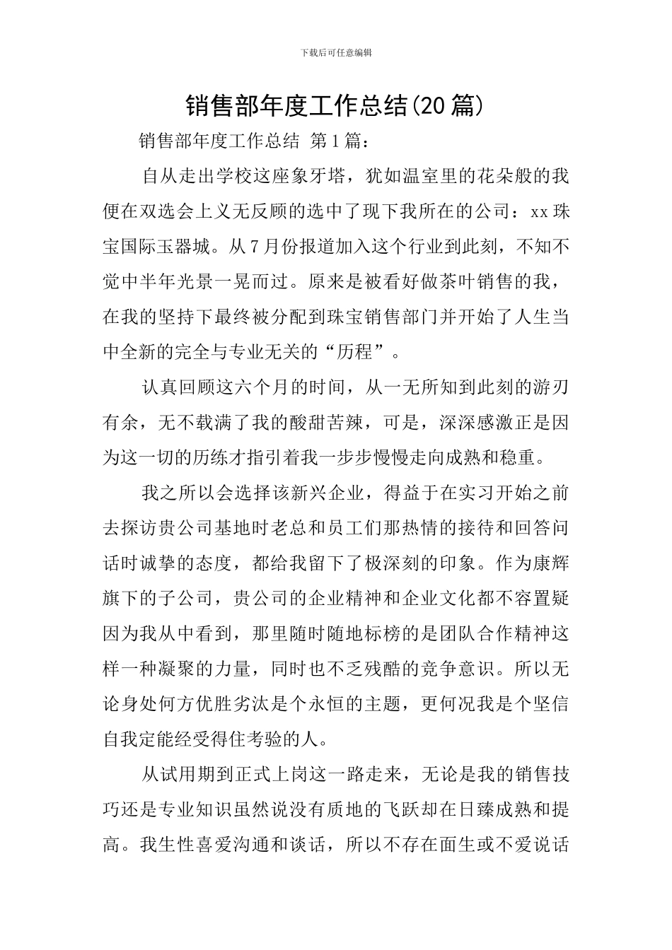 销售部年度工作总结_第1页