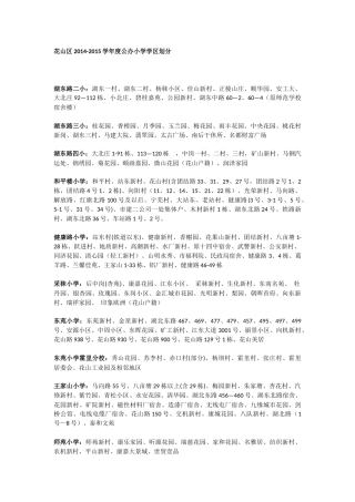 马鞍山2014-2015学区划分