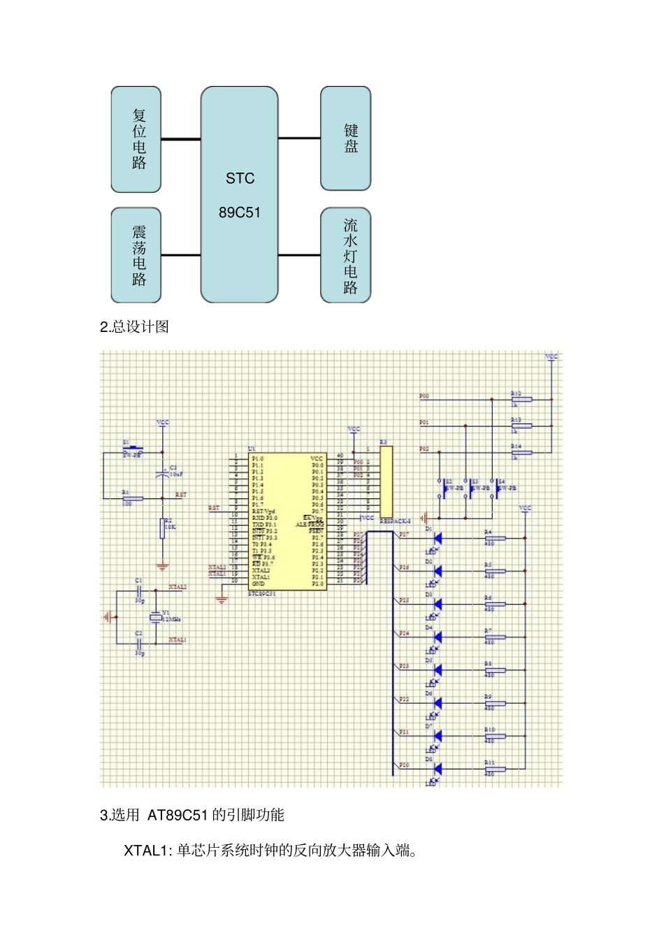 单片机流水灯设计报告资料_第2页