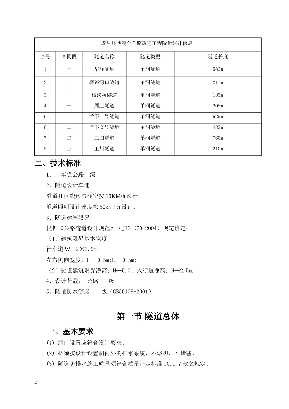 公路改建工程隧道监理细则_第2页