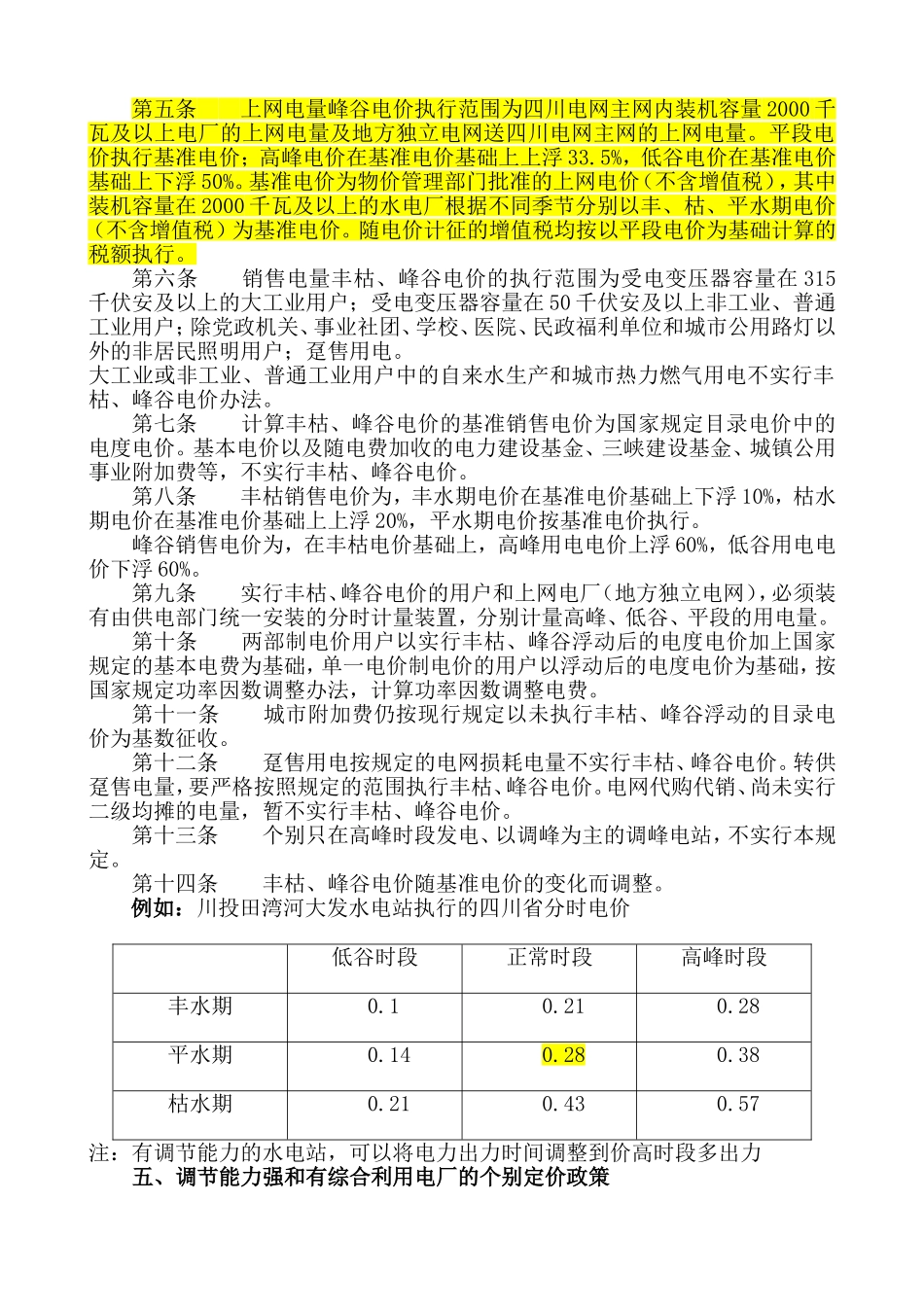 四川省水电上网电价情况分析_第3页