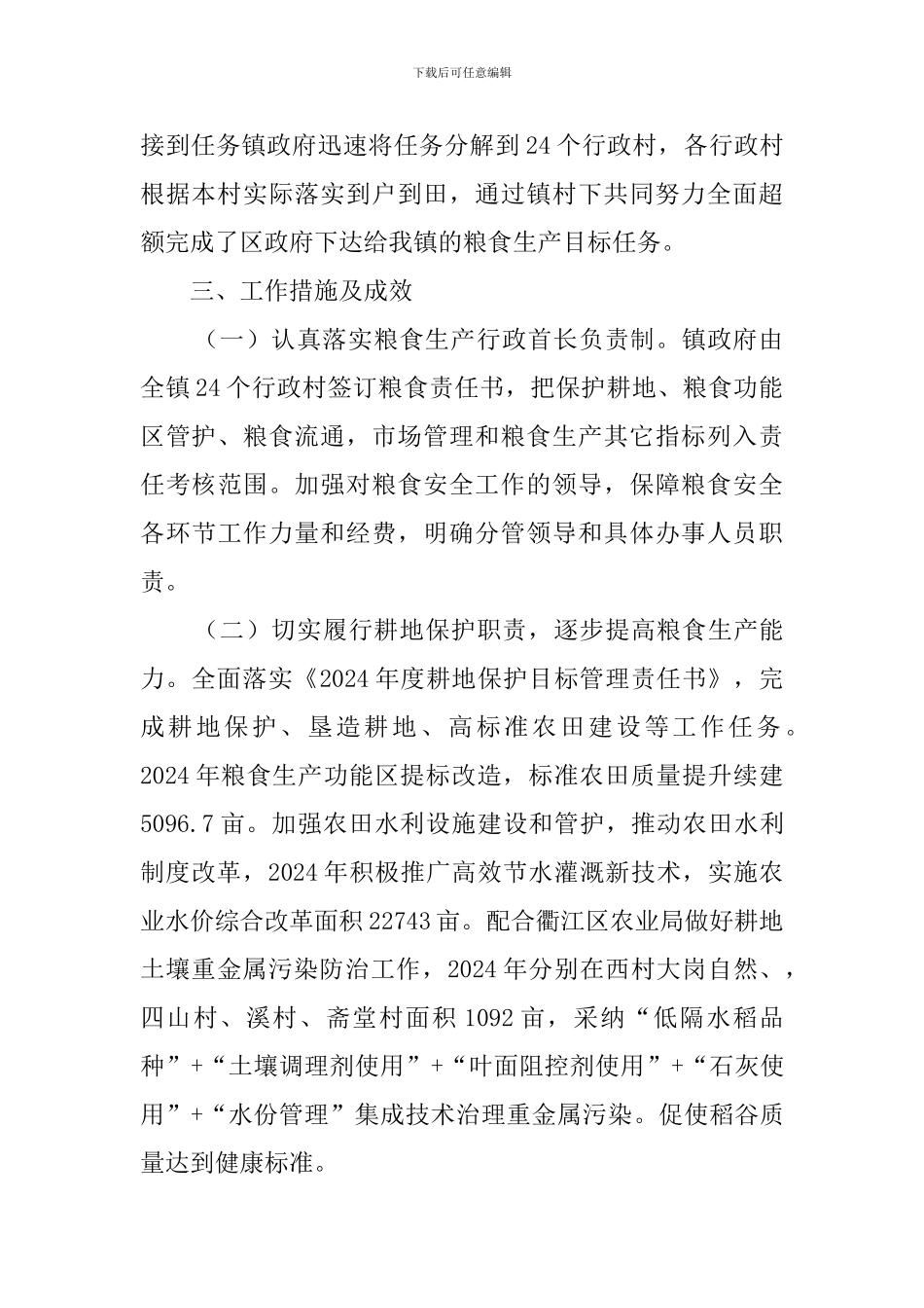 2024年度粮食安全工作总结报告_第2页