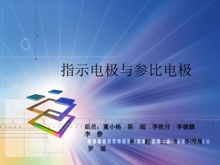 指示电极与参比电极