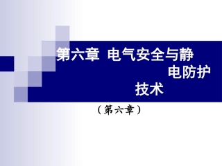 第六章 电气安全与静电防2010.9