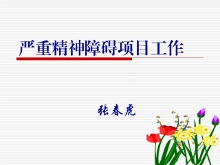 严重精神障碍