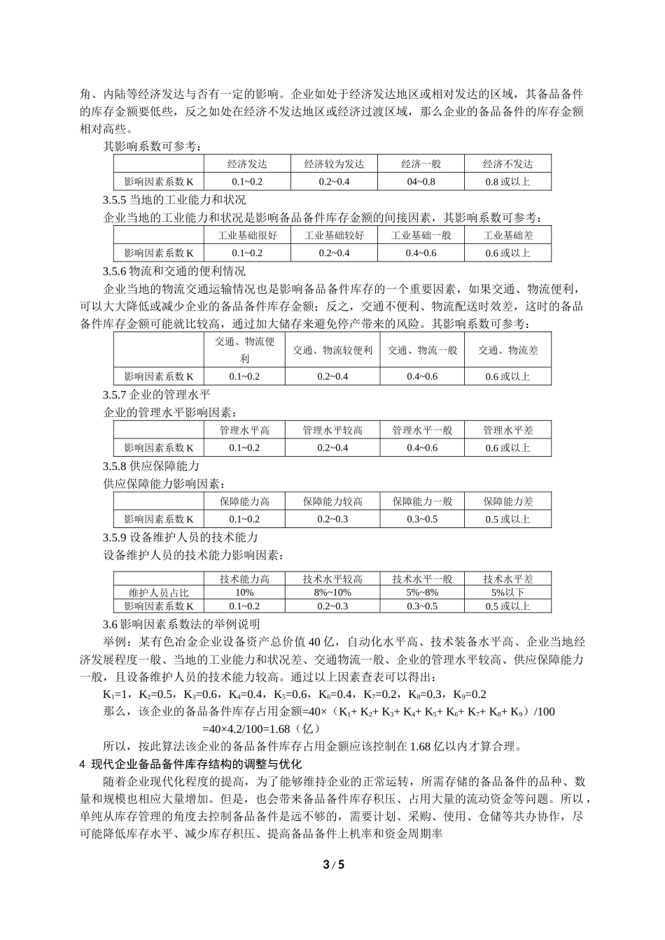 现代企业备品备件库存的分析与控制管理_第3页