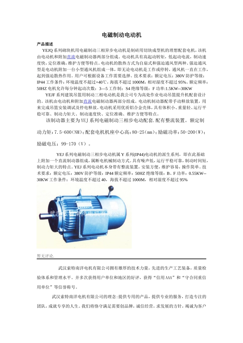 电磁制动电动机_第1页