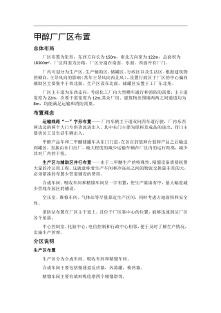 甲醇厂厂区布置