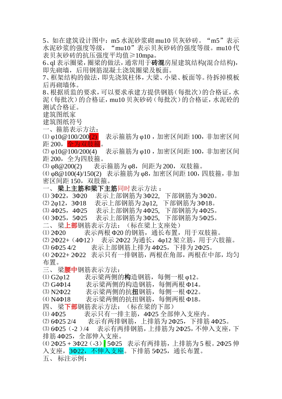 建筑图纸上的符号字母所代表的意思_第2页