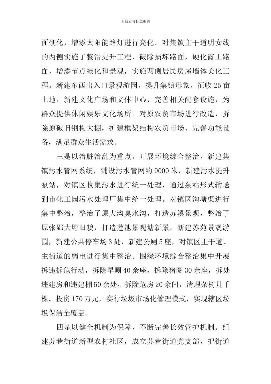 2024美丽集镇建设工作报告_第2页