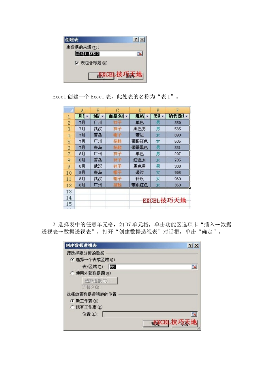 为Excel数据透视表设置动态数据源_第2页
