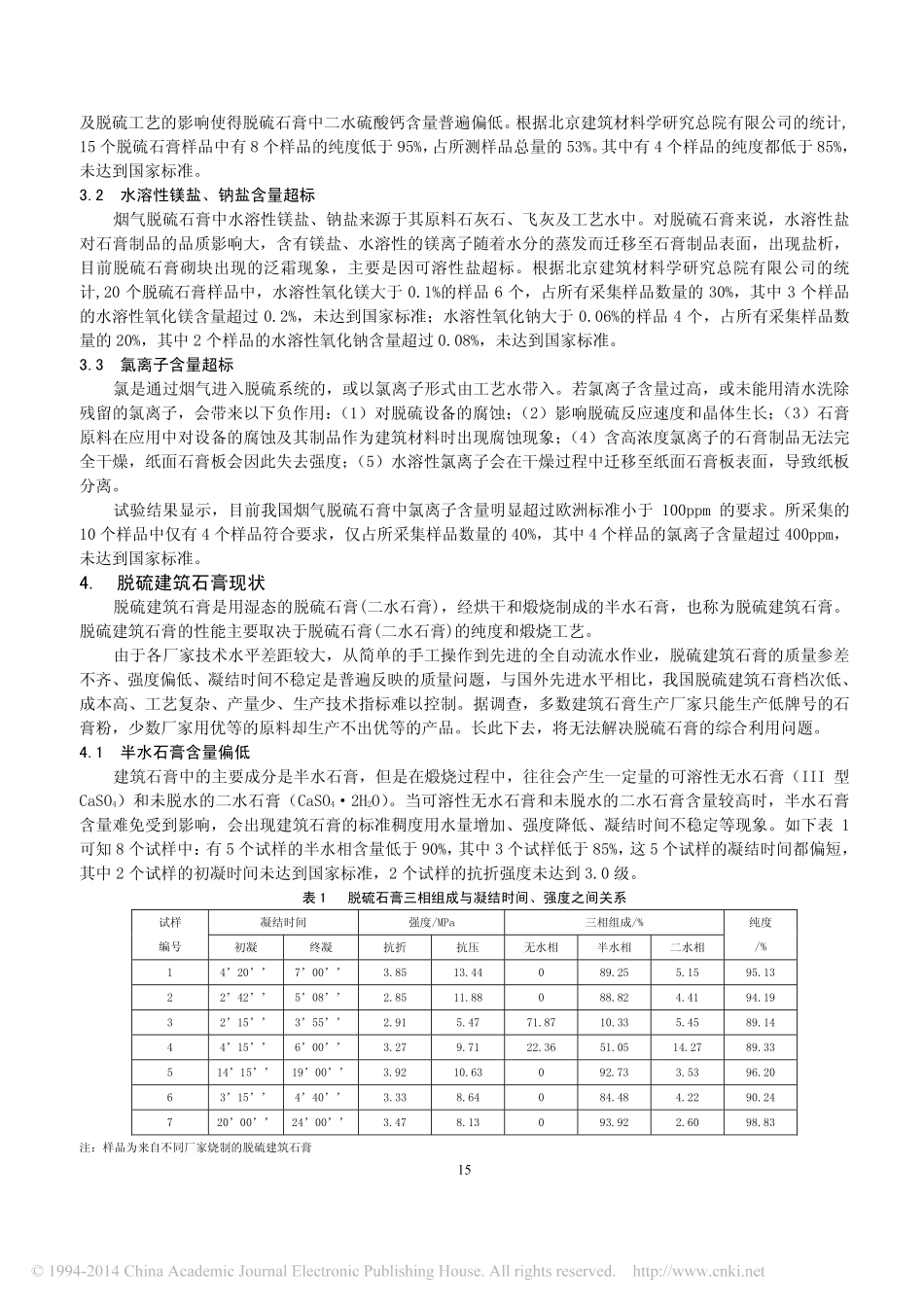 脱硫石膏与脱硫建筑石膏生产现状分析_叶蓓红_第2页