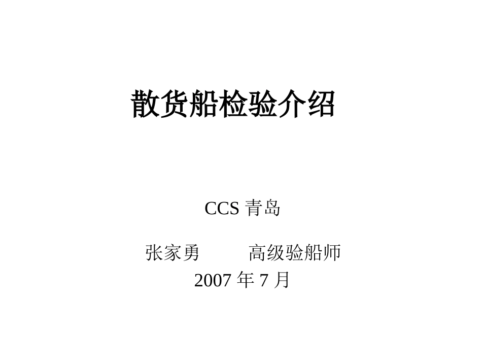 散货船检验介绍_第1页