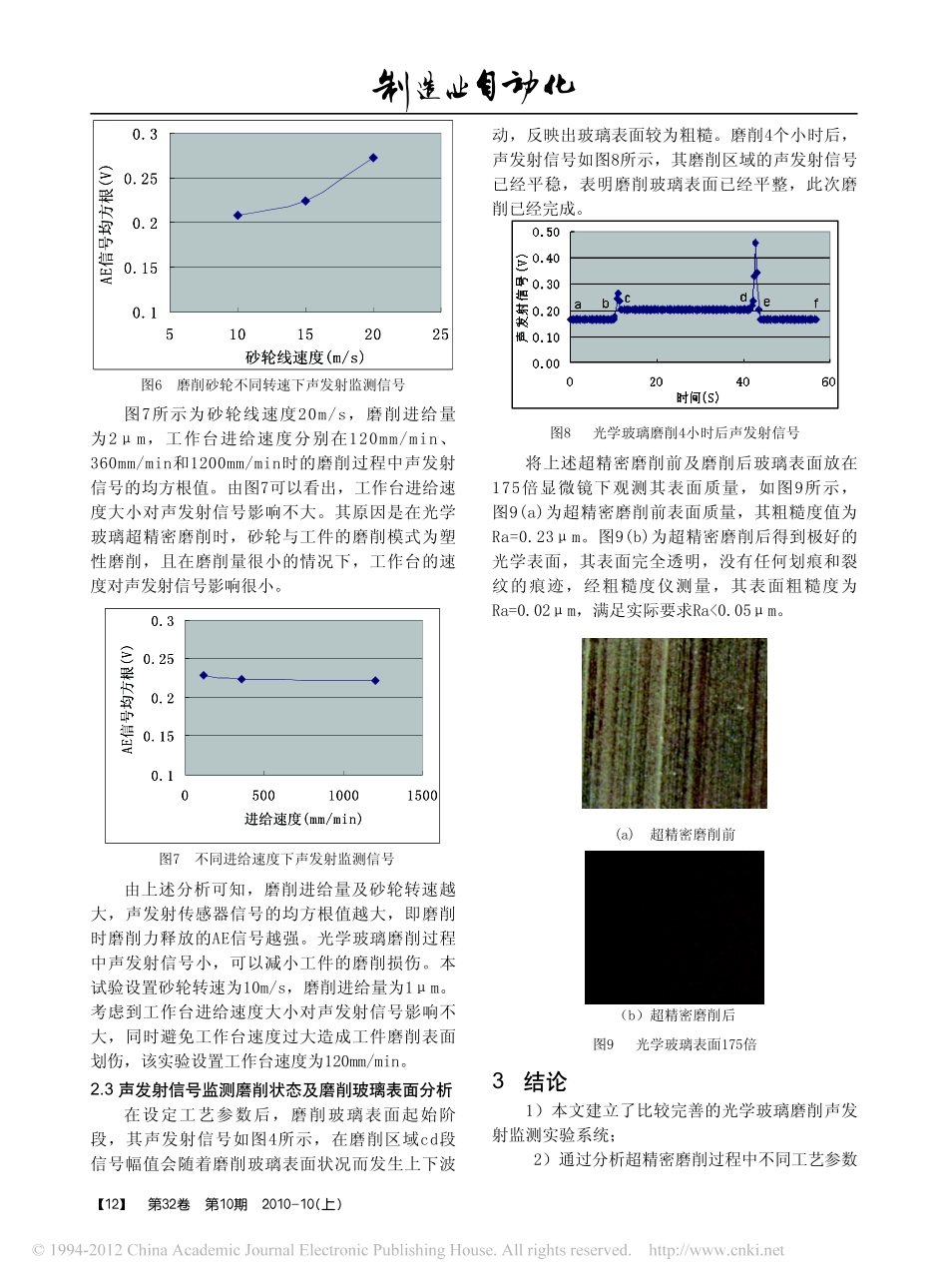 光学玻璃磨削状态的声发射监测技术_第3页